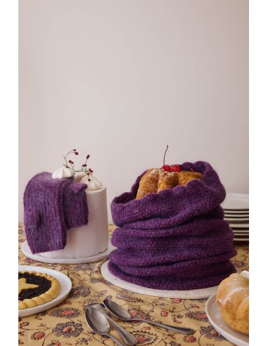 Holiday Gift Set: Purple Mittens + Collar français